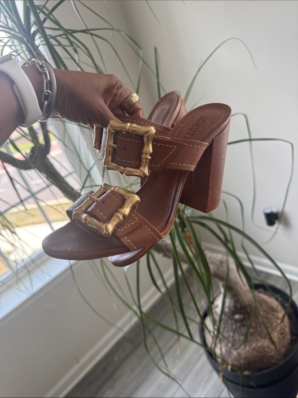 SCHUTZ Enola Tan Heel in Sz 9.5 no box - Picture 2 of 5